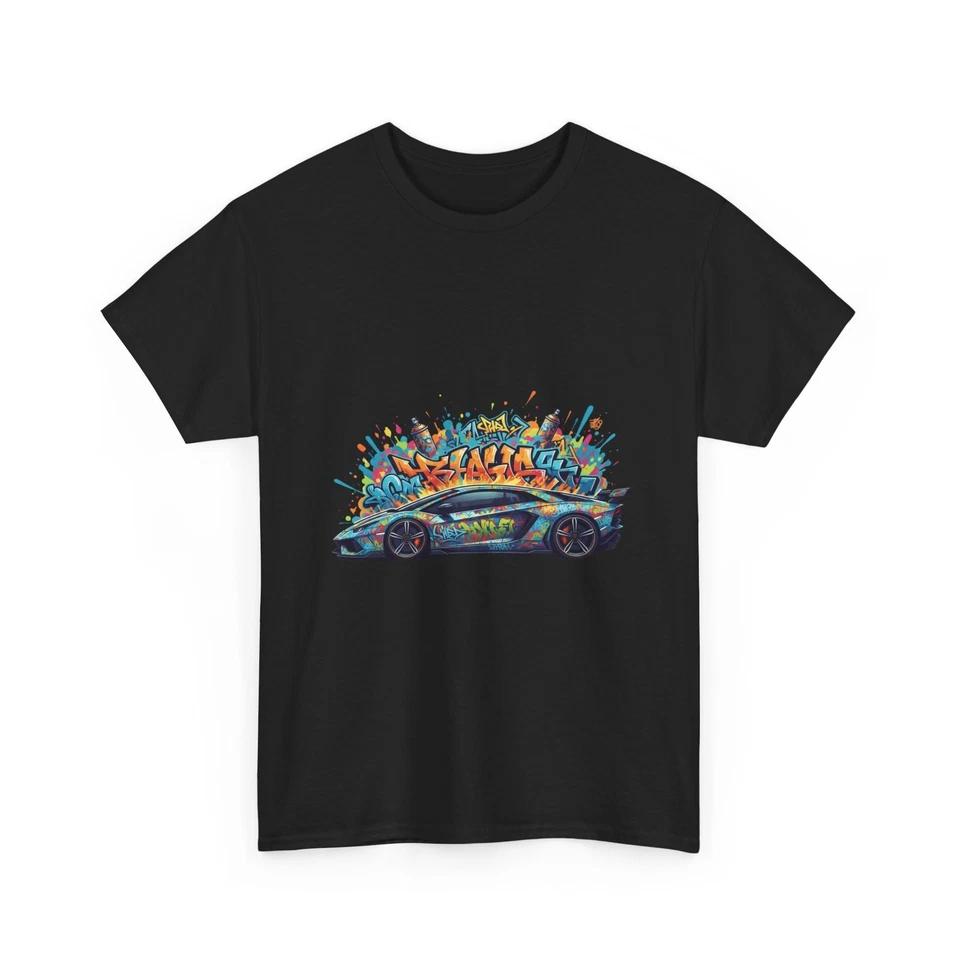 

Graffiti Sports Car Tee | Colorful Street Art Race Car, Fast SuperCar, Cool Tee 3XL