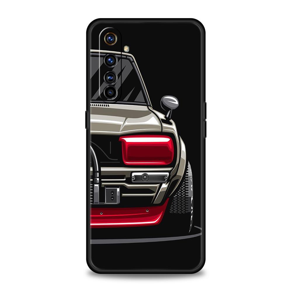 Japan JDM Sports Car For Realme GT Neo 2 3 3T Phone Case For Realme 10 9 8 5G 7 6 GT2 Pro Plus 9i 8i C21 C11 C25 C35 Soft Cover
