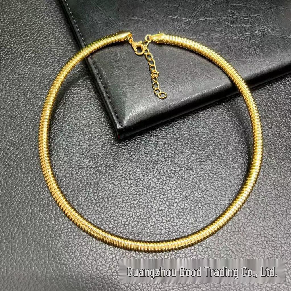 Dubai Braut 24K Vergoldetes Unregelmäßiges Schmuckset: Halskette und Ohrringe