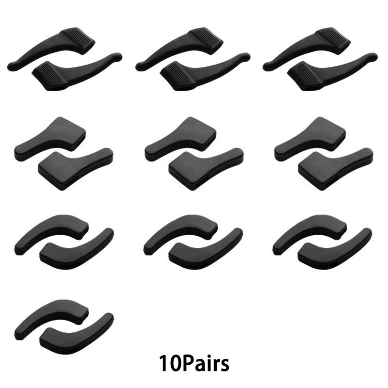 10 Pairs Per Set Silicone Eyeglasses Ear Hooks Elastic Non-Slip Eyewear Ear Grips High Quality Soft Glasses Retainers Set