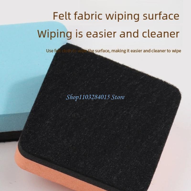 R6FF 24/48 Pcs Colorful Chalkboard Cleaner Dry Erases Board Eraser Whiteboard Eraser School Supplies For Teachers Students