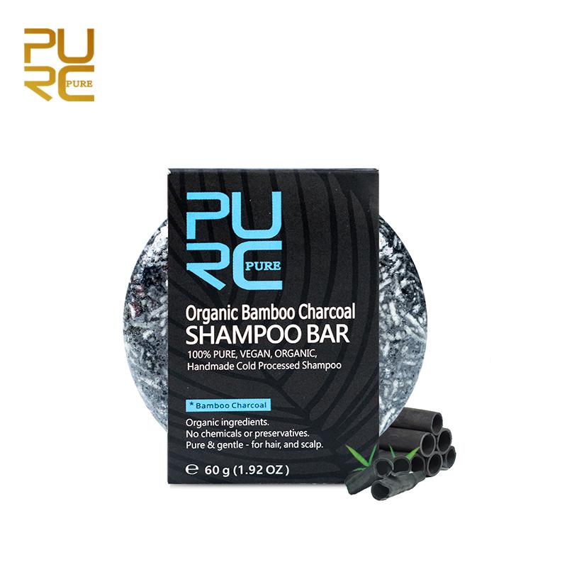 PURC Graue, weiße Haarfarbe, Färbebehandlung, Bambuskohle, saubere Detox-Seifenstange, schwarzes Haarshampoo, Behandlung für glänzendes Haar und Kopfhaut