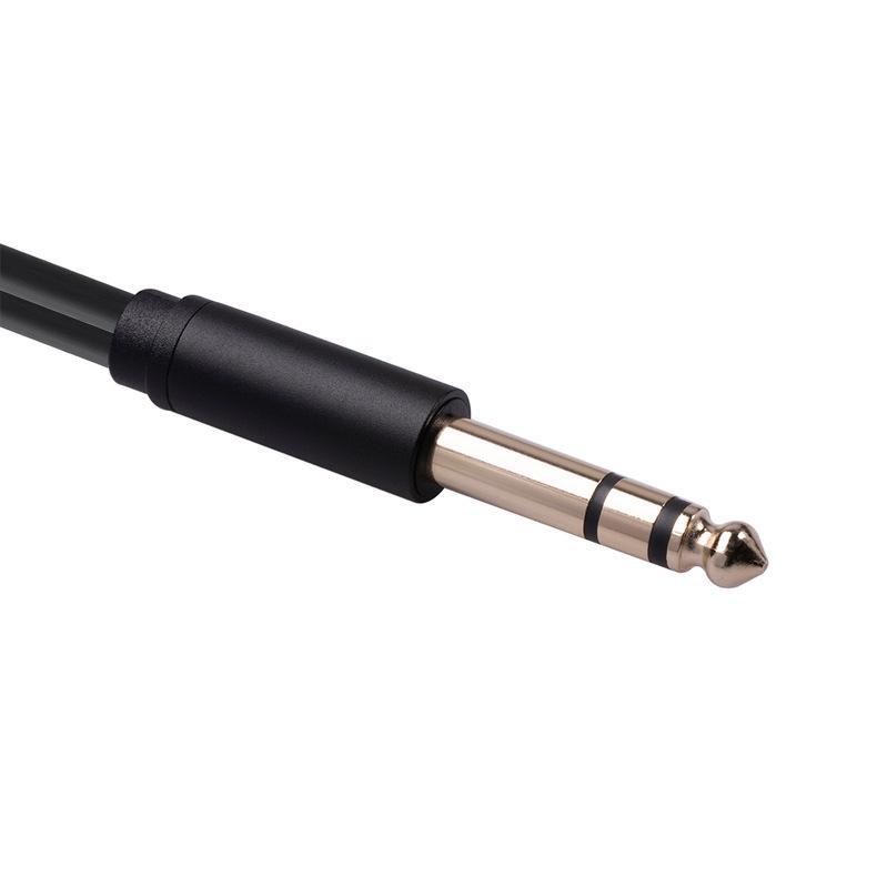 Enhanced Audio Cable: 6.35mm To 2RCA, Gold-Plated, Aluminum Shell