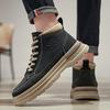 Herren Retro Arbeitsschuhe Winter Dicke Sohle High Top Rutschfeste Freizeitstiefel Lederstiefel Chelsea Desert Wasserdichte Stiefel Winterstiefel Schuhe für Herren