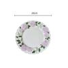 BRRose Flower Relief Dinner Plate Porcelain Dish 8 Inches Dessert Plate Restaurant Specialty Tableware Ceramic Disc Dinner PlatesEY