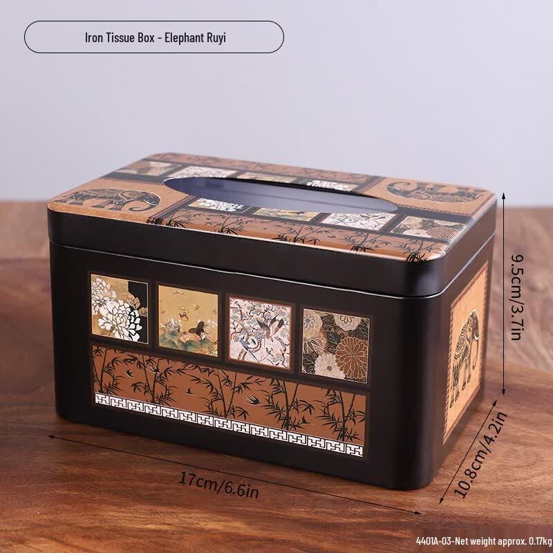 LIEI Creative Iron Desktop Tissue Box