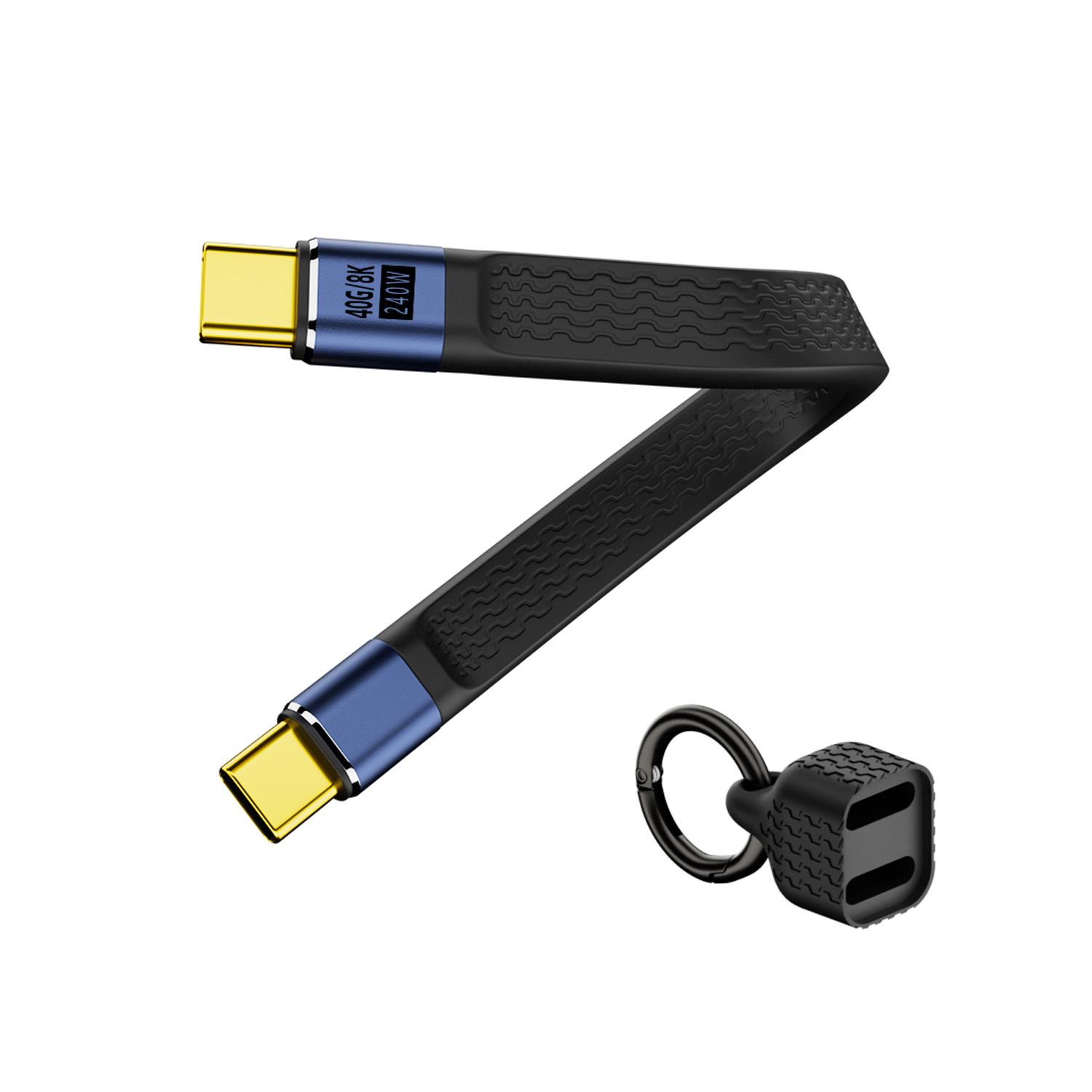 

New Mini USB4 Portable Short Cable 40Gbps Data Transmission Dual 4K/8K Monitor Projection 240W High Power Transmission