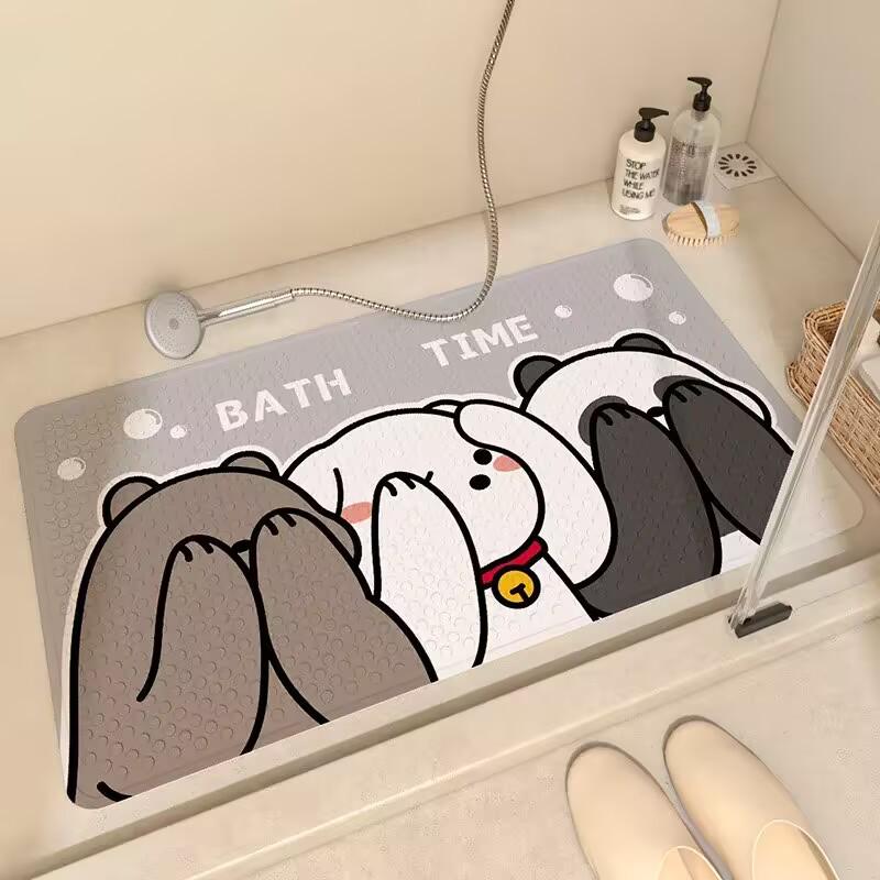 Non-Slip Cartoon Bathroom Mat - Waterproof Bath, Shower, & Toilet Floor Pad