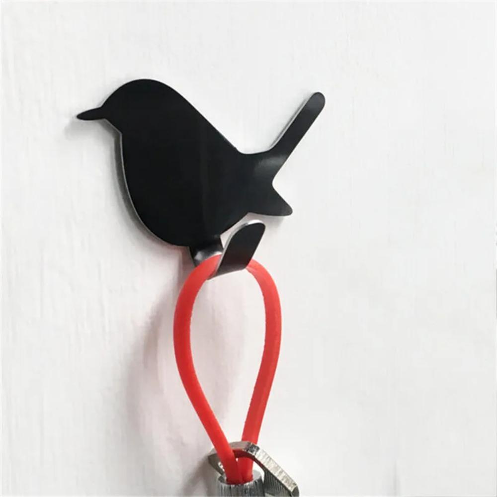 

2Pcs Self Adhesive Hooks Bird Pattern Storage Holder for Bathroom Kitchen Hanger Stick on Wall Hanging Door Clothes Towel Racks