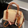 Vintage matte handbag women's 2025 new niche bowling pillow bag commuter shoulder messenger bag