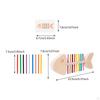 Wooden Learning Color Sorting Toy Fish Bone Flexible Developmental Montessori