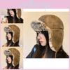 Unique Trendy And Gray Brown Pu Leather Womens Russian Hat For Fashionable Winter Style