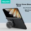 With Front CaseMagnetic Full Coverage Matte Anti-Slip Mirror Cover Stand Case for OPPO Find N5, Shockproof Slim And Simple, Matte Prop Black