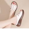 Mom Cool Slippers Women's 2025 Summer New Mid-heel Outer Wear Hollow Women's Slippers Middle-aged Women's Wedge Cool Slippers