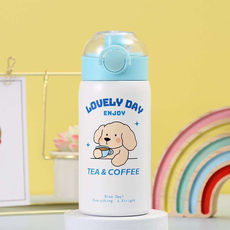 Cartoon Thermos Cup Girls High Appearance Level Stainless Steel Student Children's Water Cup for School Special Cup Men's Water Bottle