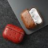 Für AirPods Pro 3 Lederhülle BT Kopfhörerhülle Für Apple AirPods4 Pro2 Lederhülle mit Straußenmuster für Kopfhörer
