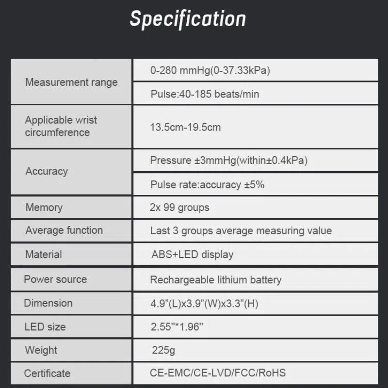 Electronic Wrist Blood Pressure Monitor, Household LCD Monitoring Blood Pressure Monitor, High-precision Blood Pressure Measuring Device