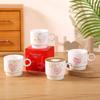 JIN MING LI 2026 Creative Ceramic Heart Mug Gift Set