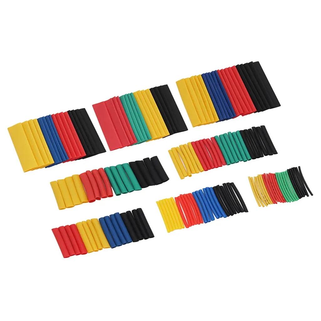 164PCS sáčkované barevné drátěné rukávy izolované teplem smrštitelné bužírky