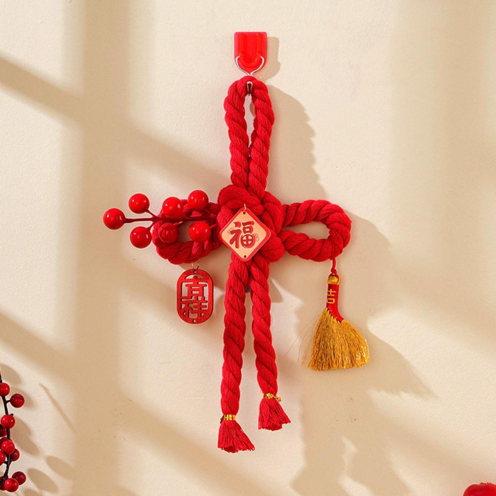 Handcrafted New Year Decoration DIY Lucky Charm Chinese Knot Ornaments Tassel Hanging Design Spring Festival Decorations