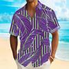 Fashion Men Hawaiian Shirt  Gold Leaf Patterns Short Sleeve Shirts for Men Beach Vacations Summer Parties Oversized Men Clothing