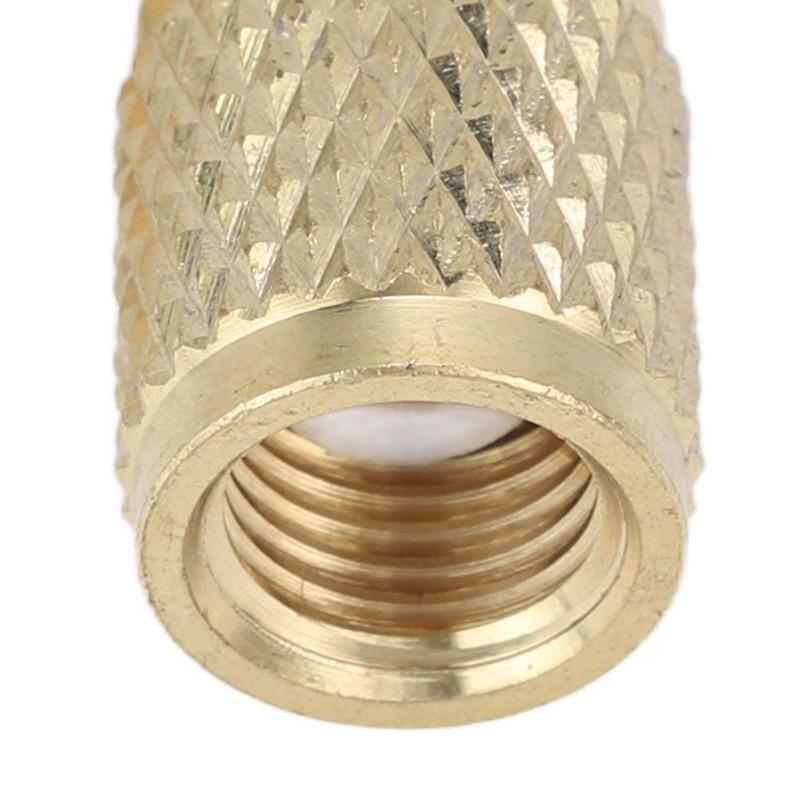 Conditioner Quick Coupler Tee Adapter with Valve Core Brass 1/4in SAE Sturdy Structure HAVC Tee Adapter for R22 R12 R134