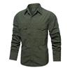 Autumn and Winter New Outdoor Long-sleeved Tactical Shirt Men's Thin Breathable Multi-pocket Quick-drying Shirt Lapel Mountaineering Men's Clothing