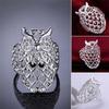 Women Owl Hollow Finger Ring Pretty Cute Accessories Gift