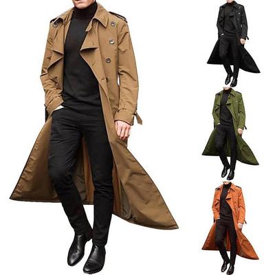 2024 Men's European & American Casual Long Windbreaker Jacket