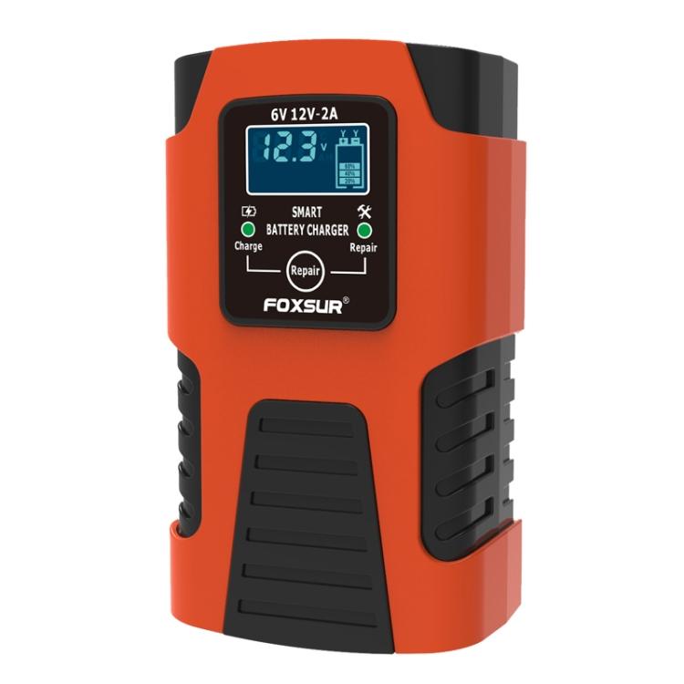 

FOXSUR 2A / 6V / 12V Car / Motorcycle 3-stage Full Smart Battery Charger, Plug Type:EU Plug 2A, EU Plug