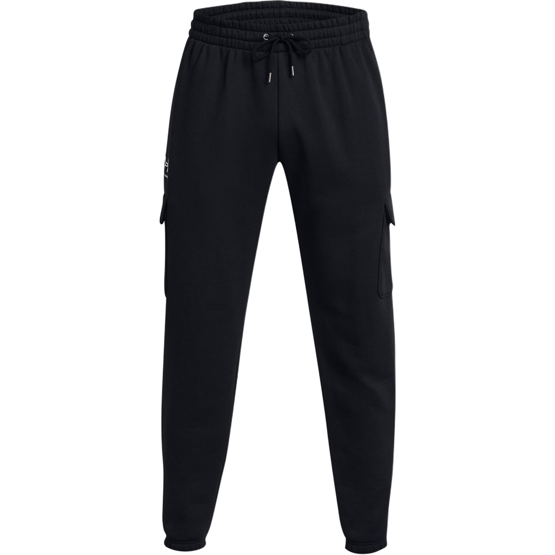 Under Armour Essential Fleece Cargo Pants Men Black 1380376-001 XXL