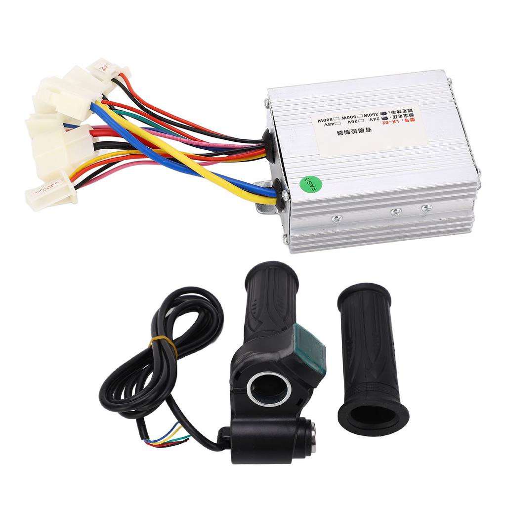 Brush Controller Throttle Grip Kit Good Heat Dissipation Electric Bike Controller Kit 24V 350W