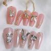 2Pcs Nail Sparkling Decor Non-falling Shining Three-dimensional Art Dazzling DIY New Year Nail Art Bunny