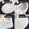 Pretty Feifei | Leather CM heightening little white shoes women's spring new shoes women's shoes versatile and comfortable casual board shoes