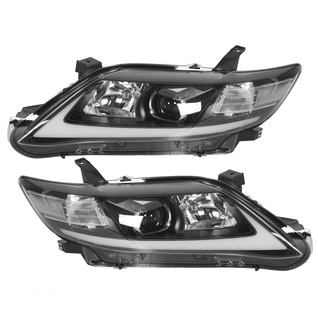 VLAND LED Projector Dynamic Headlights DRL Clear Lens Fit for Camry XV40 2010‑2011 LHD