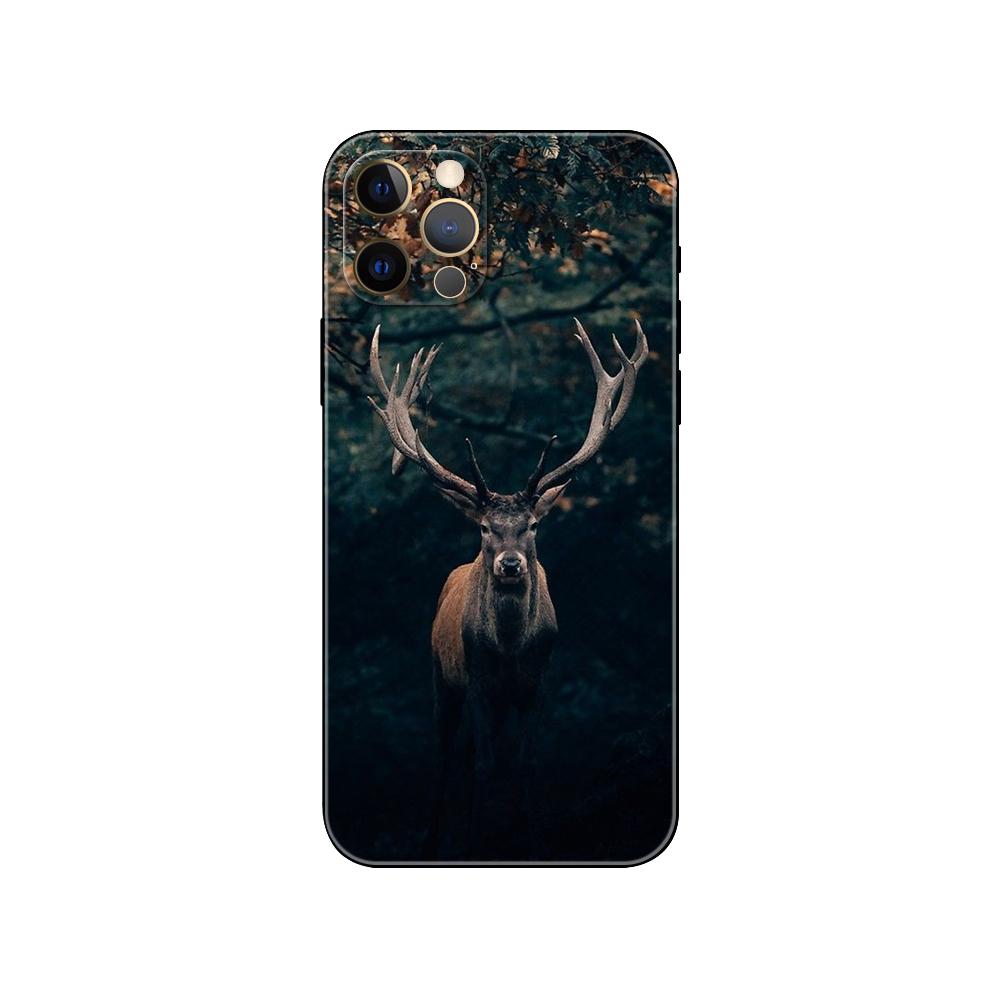 Deer Hunting Phone Case for Iphone 5 5s 2020se 6 6s 7 8 Plus X 10 XR XS 11 12 13 Mini Pro MAX Black Tpu Back Cover