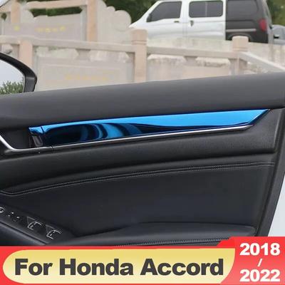 Nerezová ocel vnitřní panel dveří Pruhy loketní opěrky Kryt Ochranné lišty pro Honda Accord 10th X 2018-2022