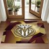 Villarreal FC Design Crystal Velvet Rug Soft Decorative Mat for Bedroom Entrance
