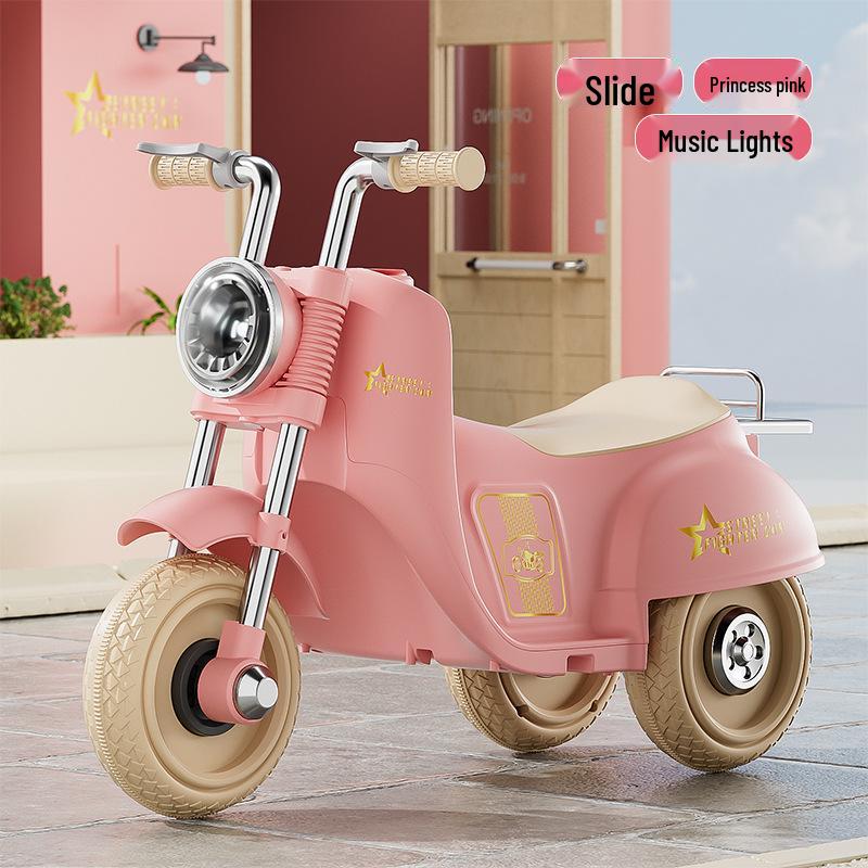 Rechargeable Kids' Electric Tricycle - Remote Control Ride-On Motorcycle for Boys & Girls.