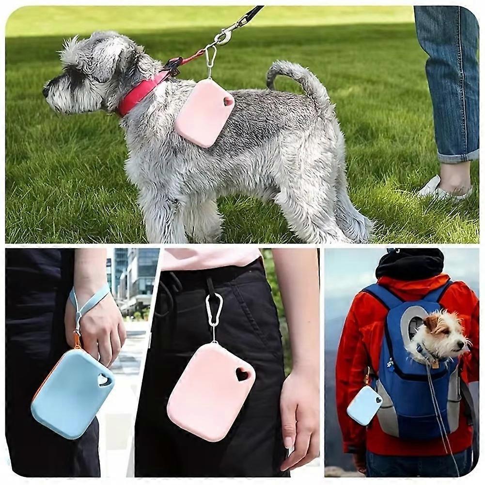 Portable Silicone Dog Treat Bag - Pet Snack Pouch for Training and Walking,Pet Accessories for Outdoor Use Light Pink