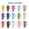 40oz Insulated Stainless Steel Car Mug with Straw and Handle
