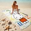 1pc Miffy1 Beach Towel, Comfortable and Thick, and Swimming/Bath/Picnic/Camping Towel, Suitable for Seaside Beaches