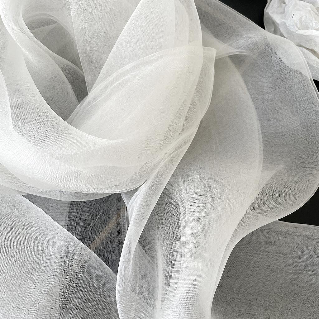 Light Luxury Silk Scarf Silk Scarf Thin Solid Color Scarf Shawl Long Silk Scarf New Female Gift Fashion Veil Female