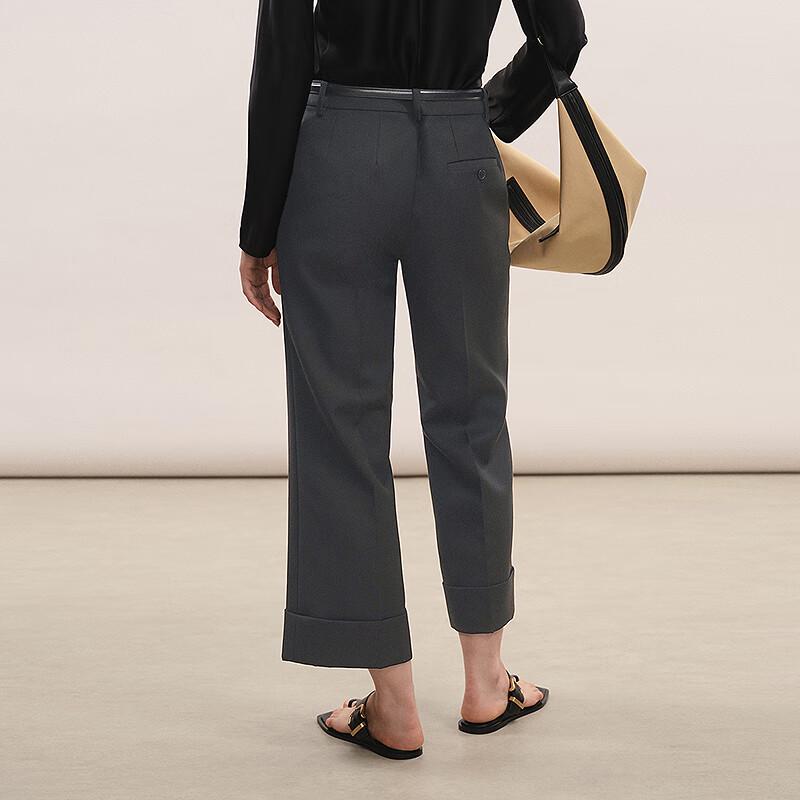 LESS Women's Flared Cropped Commuter Pants