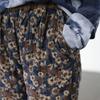 Johnature Women Vintage Corduroy Print Floral Wide Leg Pants Plus Cotton Trouser Winter Elastic Waist High Quality Pants