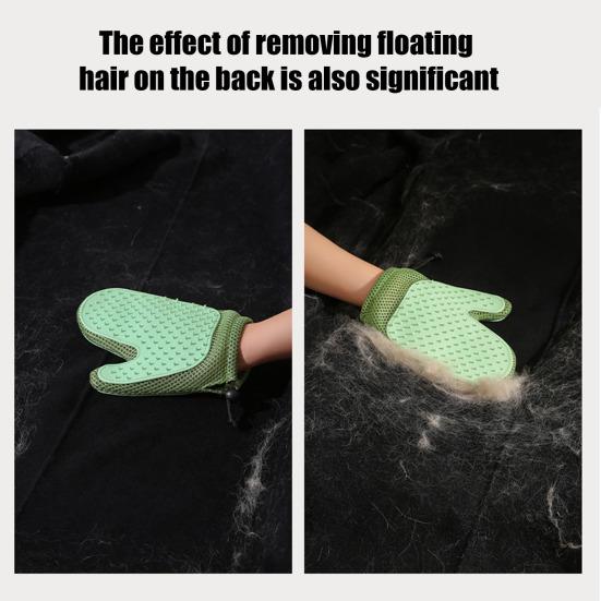 Yousheng 1Pc Pet Hair Removal Glove 2-in-1 Cat Deshedding Brush And Massage Mitt Grooming Glove for Short Long Hair Dogs Cats Shedding Control Bathing