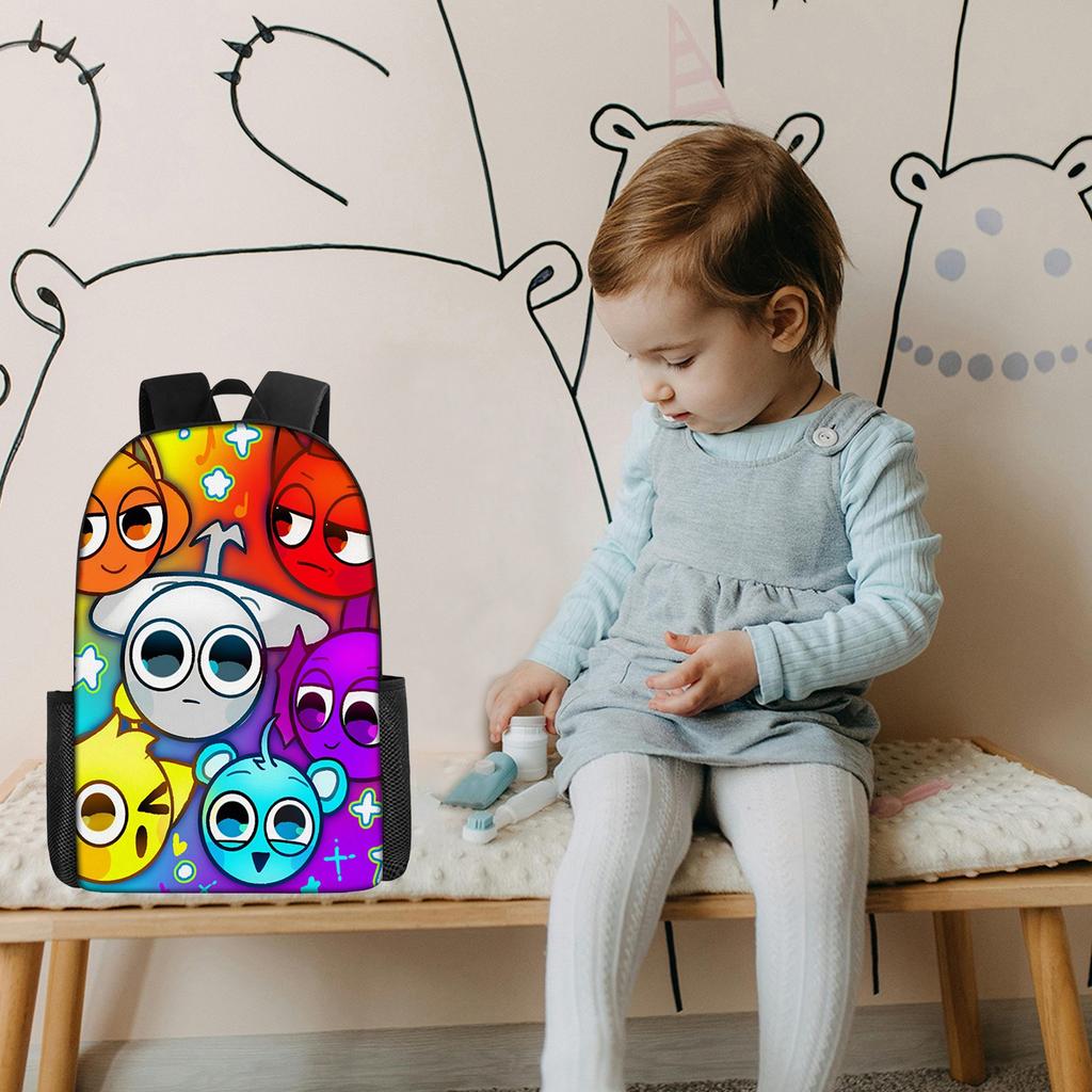 Large-capacity Backpack For Primary And Secondary School Students, Cartoon Shoulder Bag And Pencil Case For Children