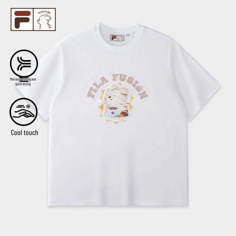 Fila FUSION Moonge Quick-Dry Short Sleeve T-Shirt XL белый