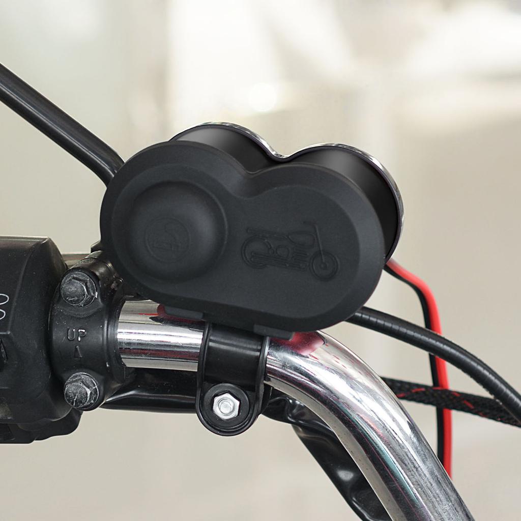 Brichetă cu încărcare rapidă de mare viteză de 3,0 A Priză pentru încărcător USB dublu Suport pe ghidon pentru motociclete pentru telefoane mobile/tablete
