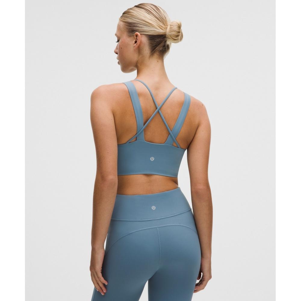 Lululemon Like A ClouD Longline brA  Light Support  D DD Cup Steel Blue